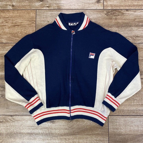 Fila Men's Blue and White Track Jacket - Picture 2 of 16